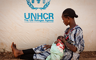 Central African Republic woman holding baby