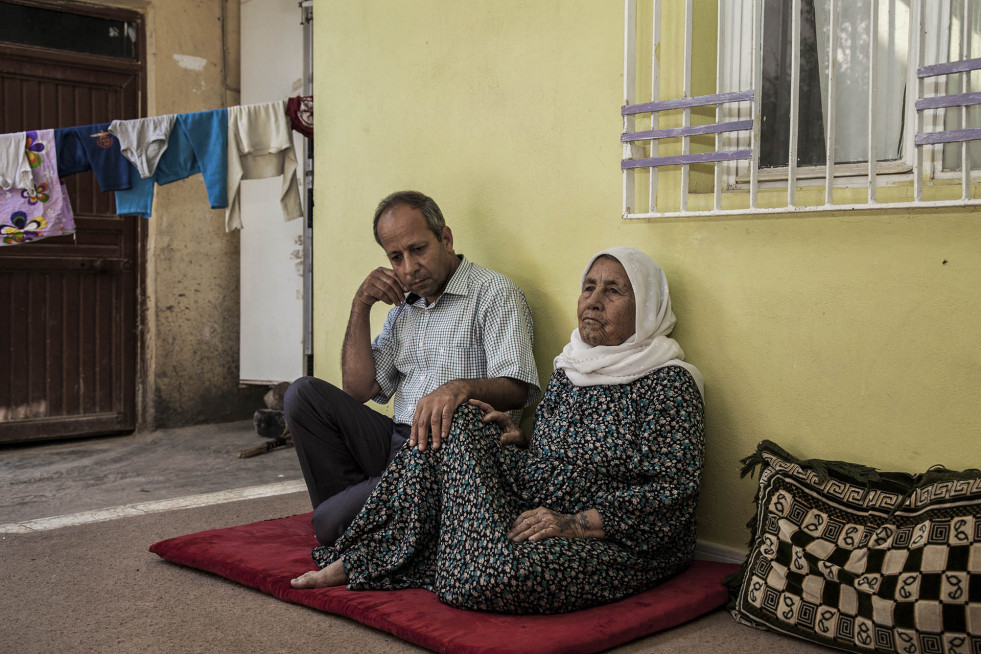 Osman Bekir (the dentist) and his mother, Emine