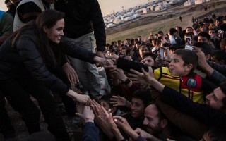 UNHCR Special Envoy Angelina Jolie meets members of the Yazidi minority in Khanke IDP Camp, Iraq, on 25 January, 2015. Ms Jolie was visiting Syrian refugees and displaced Iraqi citizens in the Kurdistan Region of Iraq to offer support to 3.3 million displaced people in the country and highlight their dire needs.