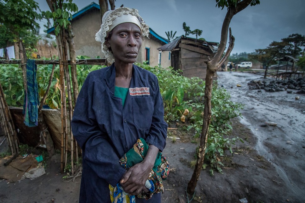 After losing everything again, this woman says she sleeps in the open and relies on the generosity of local residents.