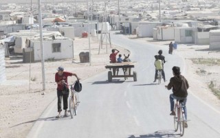 Un quartier du camp de réfugiés de Zaatari en Jordanie où sont hébergés 80 000 réfugiés syriens. 23 juin 2015.