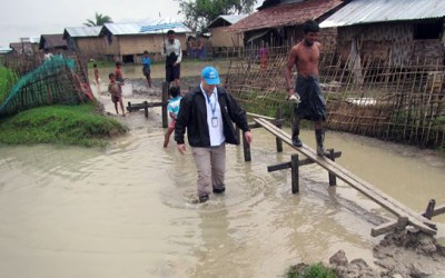 Le HCR vient en aide aux victimes des inondations dans les Etats de Rakhine et de Kachin au Myanmar