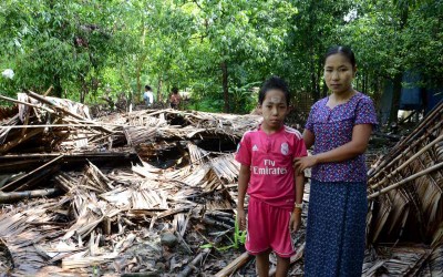 Plus d’un mois après le cyclone Komen, des survivants demeurent sans abri au Myanmar