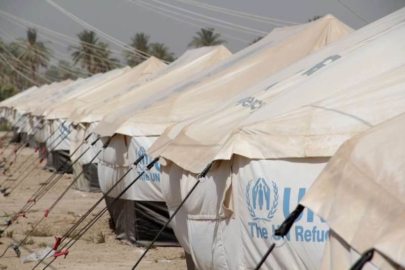 Newly-opened Yusufiya camp for IDPs in Baghdad.