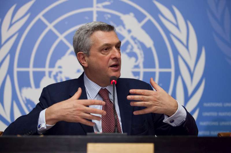 UNHCR's High Commissioner Filippo Grandi speaks at his first press conference as head of the agency.