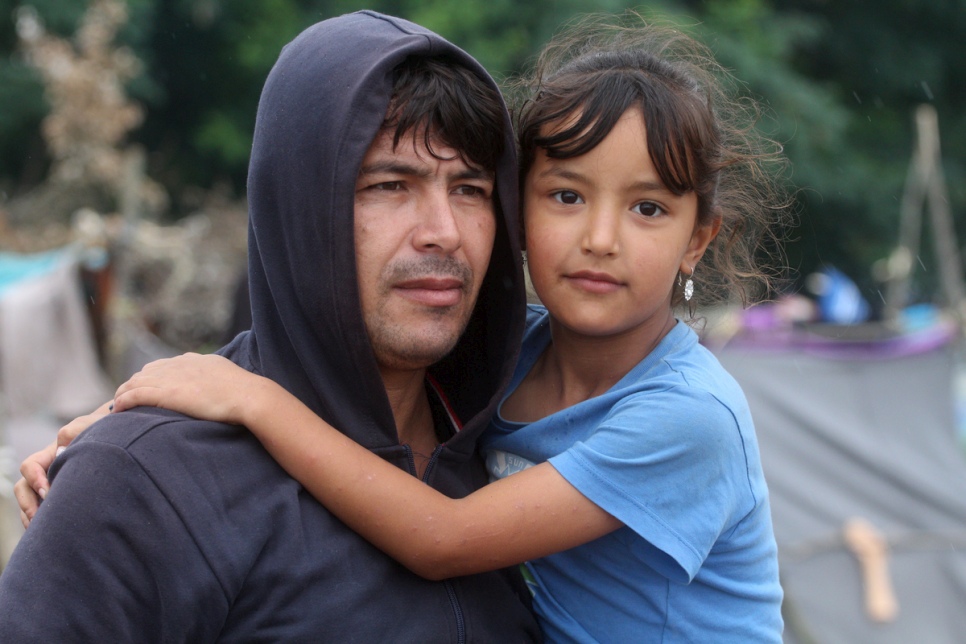 Refugees at Hungarian border transit zone