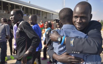 Hero’s welcome as refugee Olympians land in Kenya