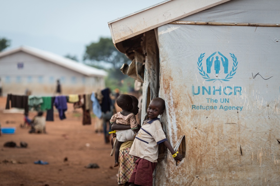 A young refugee from South Sudan at the Numanzi Transit Center where meals and temporary accommodation are provided by UNHCR in Adjumani, northern Uganda. © UNHCR /Will Swanson