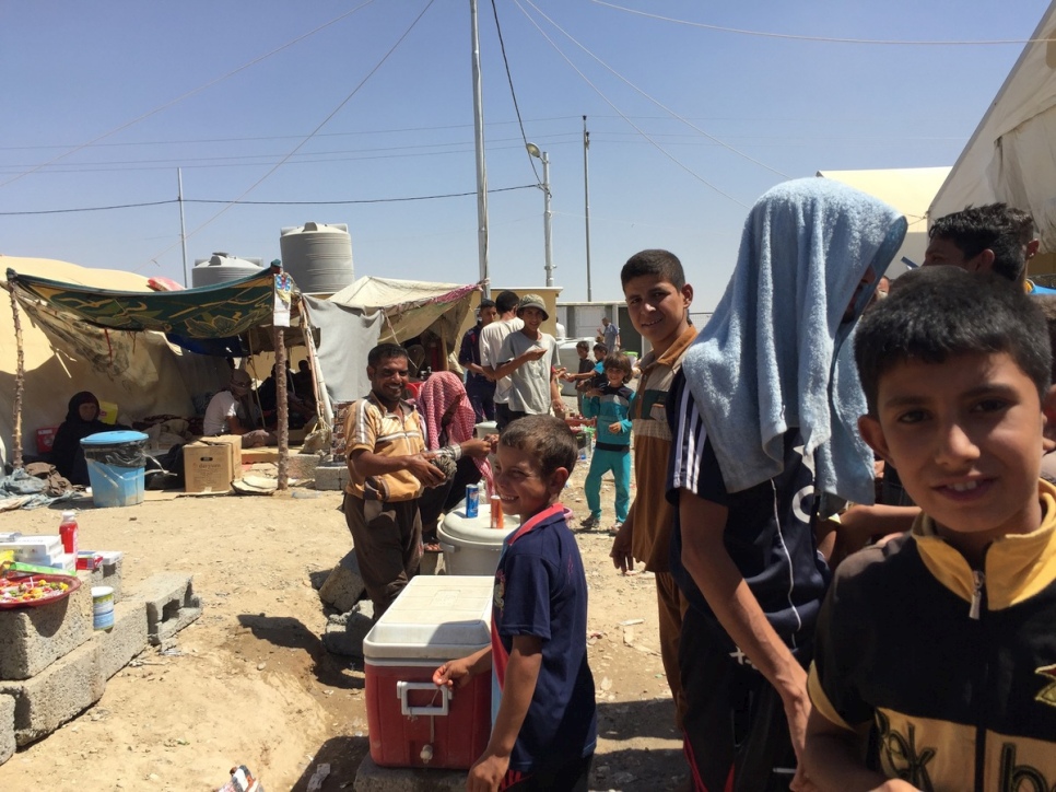 Internally displaced children play at Debaga camp in the Kurdistan Region of Iraq. © UNHCR / Caroline Gluck