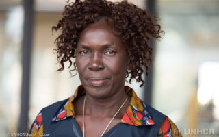 South Sudanese refugee and community leader Millie Lagu, 47. © UNHCR/Susan Hopper
