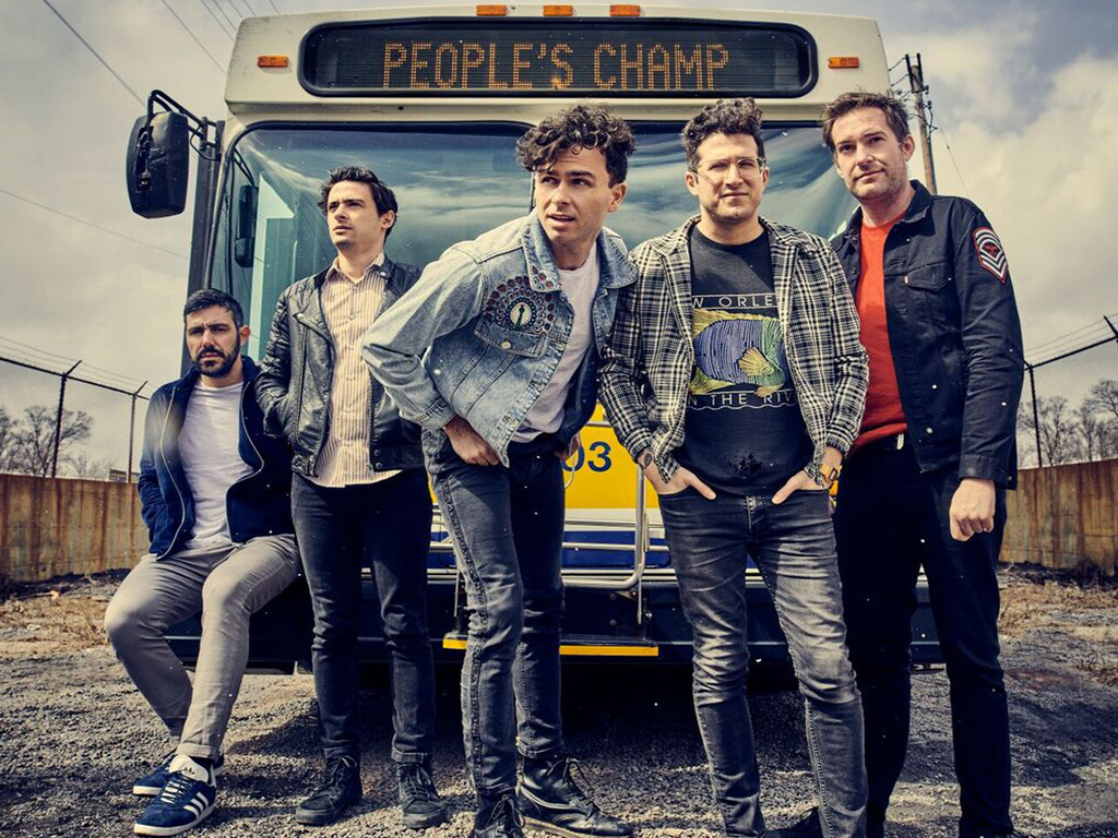 Canadian indie-rockers the Arkells led by singer Max Kerman (centre) will headline The Rally in support of Refuge Hamilton Centre for Newcomer Health. © Matt Barnes