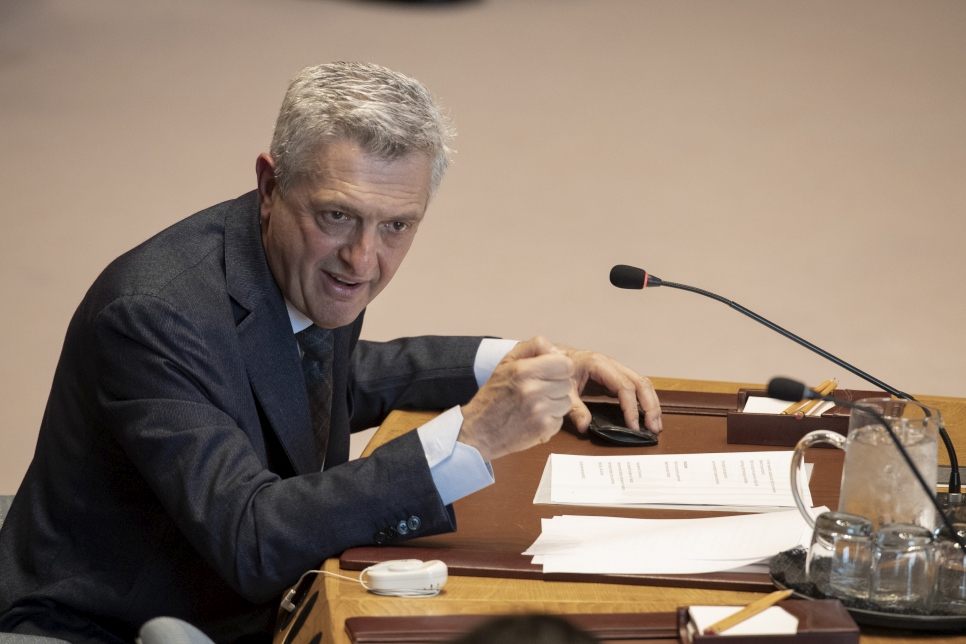 UN Refugee Chief urges Security Council for firm response to record-high displacement
