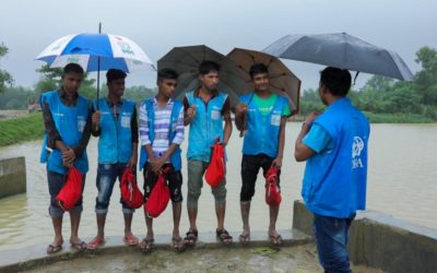 Emergency monsoon training saves Rohingya refugee lives