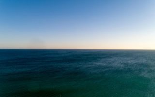 The vastness of the Mediterranean disappearing into the horizon