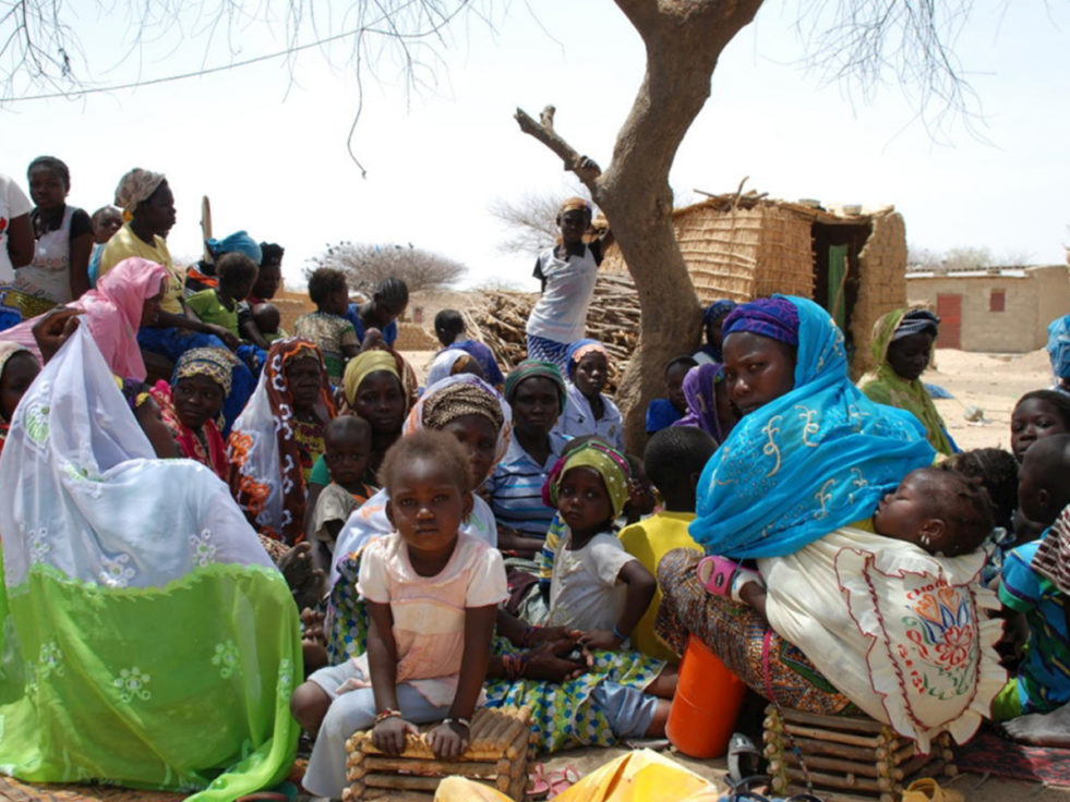 A displaced family within Burkina Faso 