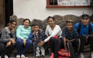 A woman with children in Venezuela
