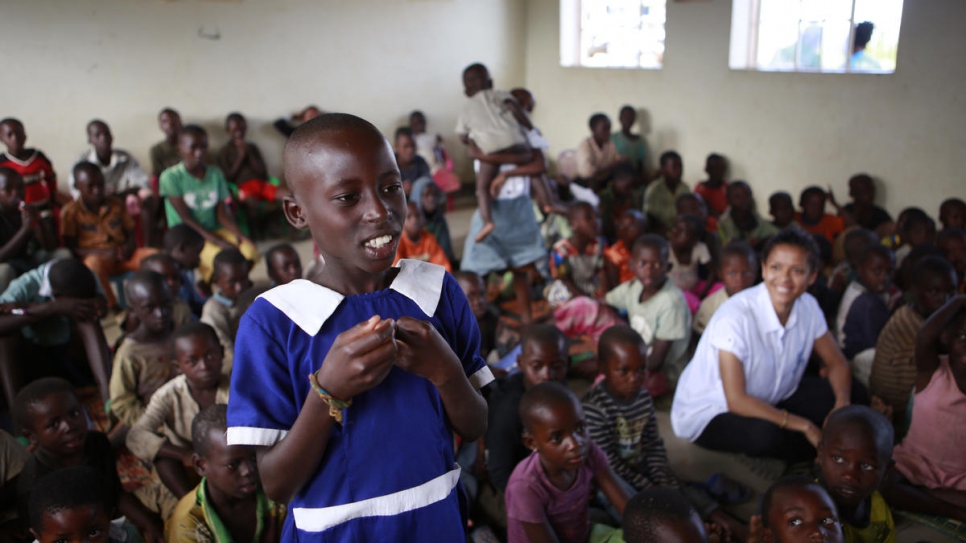 A boy in school