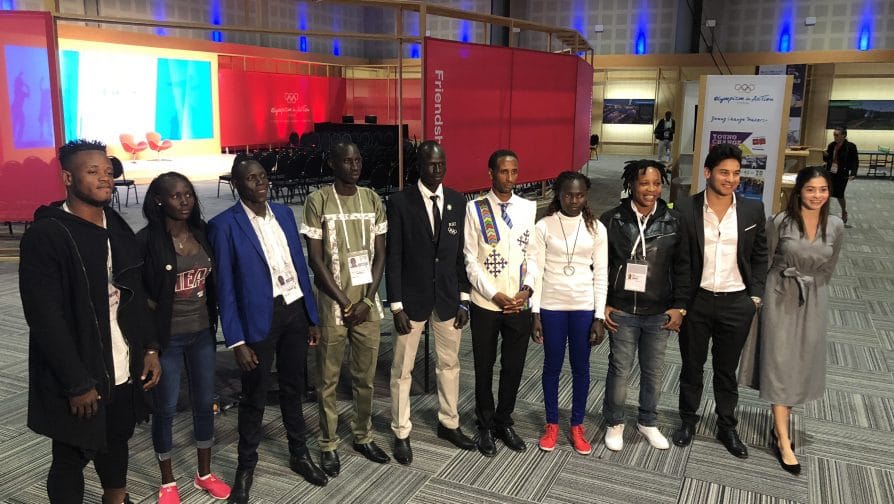 Refugee athletes at the Olympism in Action Forum