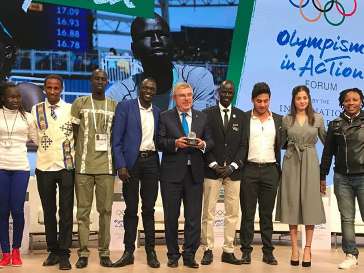 For the first time since the 2016 Olympic Games in Rio de Janeiro, the 10 inaugural members of the Olympic Refugee Team were reunited