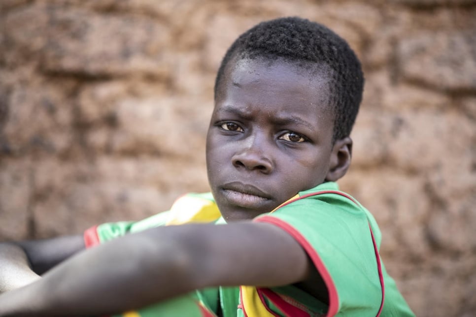Hamidou, 14 ans, est un déplacé interne burkinabé, photographié ici à Kaya, au Burkina Faso, en février 2020