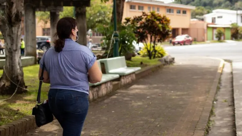 Catalina, a Nicaraguan refugee, on her way to deliver food kits to people in need in her host country, Costa Rica