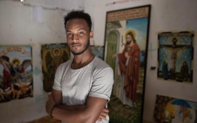 Art provides comfort and hope to Eritrean refugee in Libya