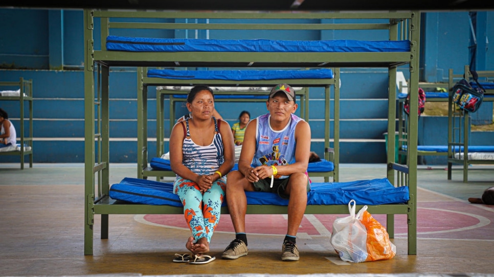 Originaires du Venezuela, des réfugiés et migrants de la communauté autochtone warao ont été transférés en lieu sûr à Manáos, Brésil, en raison de la pandémie de Covid-19