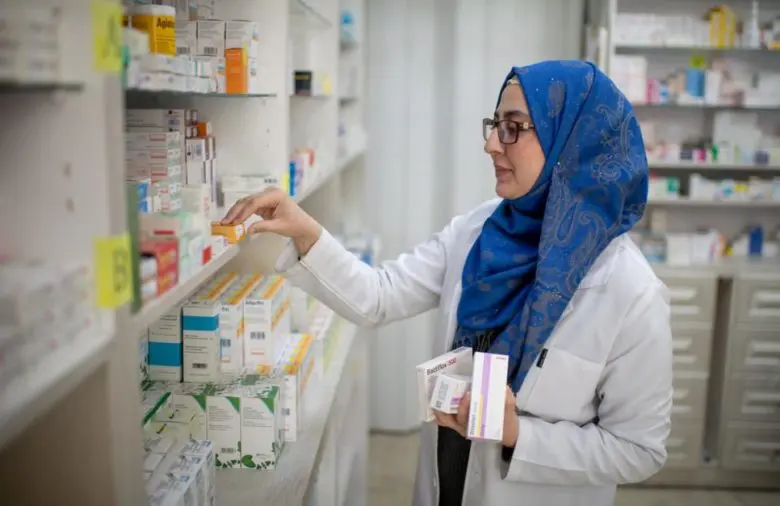 Salam AlHariri working in a laboratory.