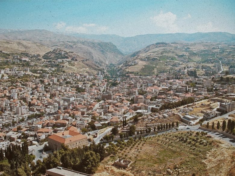 A photo of Amani's home village in Lebanon