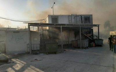 Le HCR est choqué par les incendies au centre de réception de Moria et renforce son soutien aux demandeurs d’asile affectés