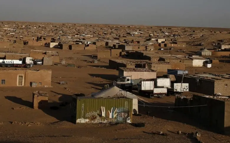 Vue générale du camp de réfugiés de Boudjdour à Tindouf, dans le sud de l’Algérie. Mars 2016