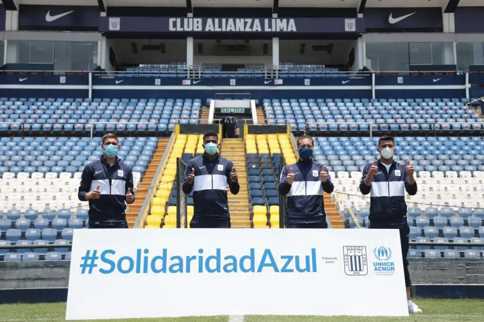 Peruvian football club Alianza Lima partners with UNHCR to support refugees