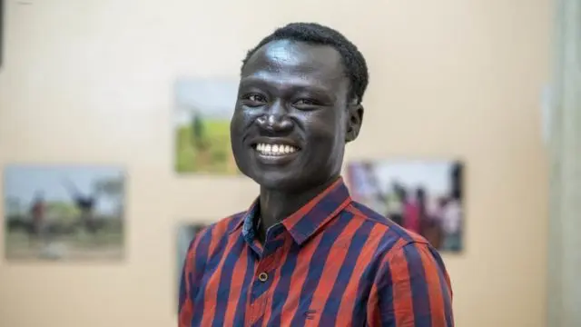 Nhial Deng posing for the picture
