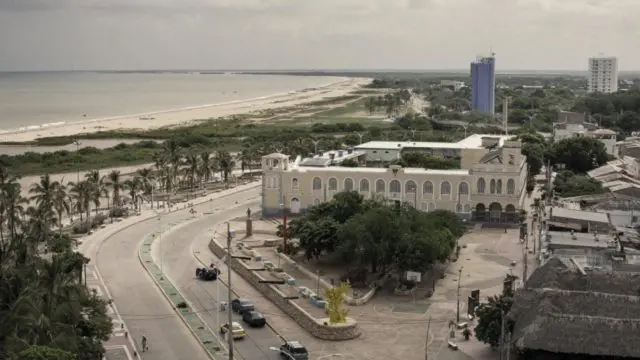 La ville de Riohacha, La Guajira, sur la côte caraïbe de la Colombie.