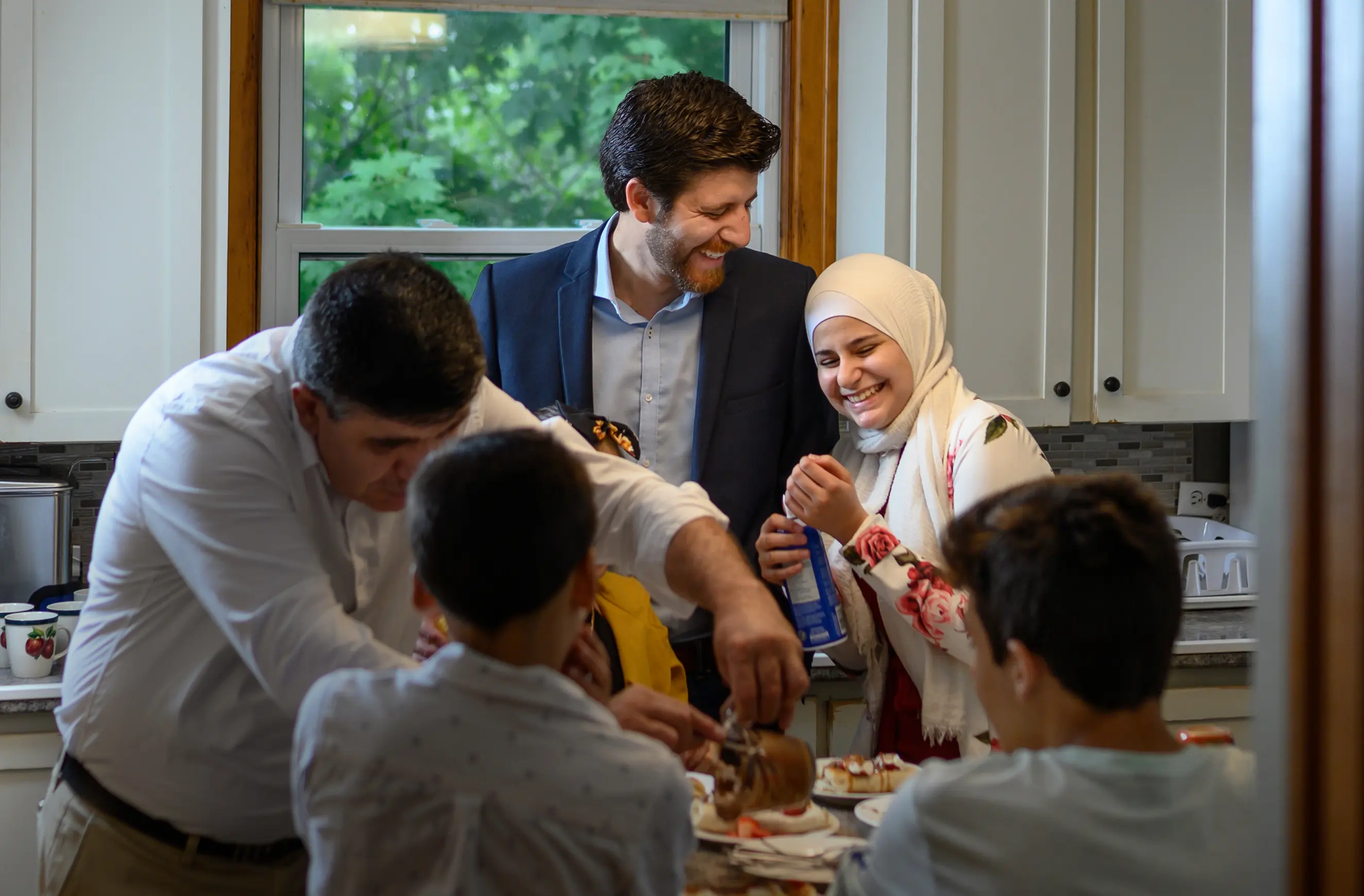 Tareq Hadhad and his family