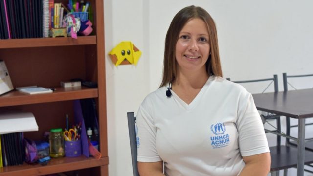 Réfugiée vénézuelienne et bénévole du HCR Elvia Peñaranda