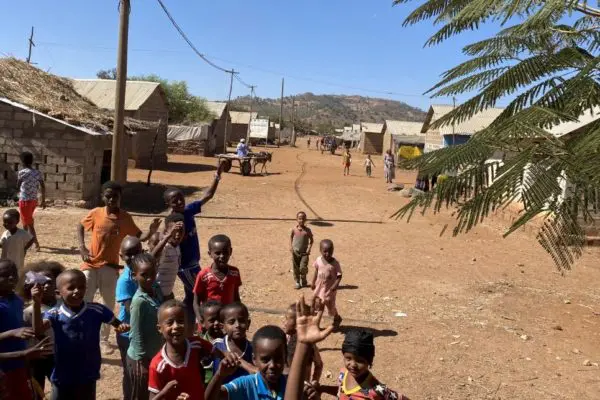 Children playing outdoors.