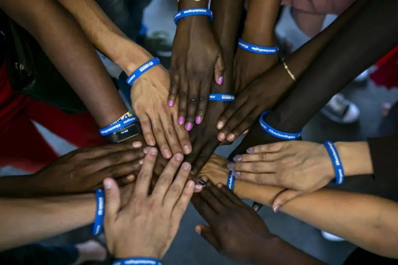 Refugee students meet in Berlin, Germany, on World Refugee Day 2019