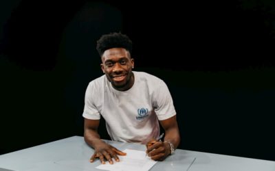 Alphonso Davies becomes the first footballer to take UNHCR’s Goodwill Ambassador title