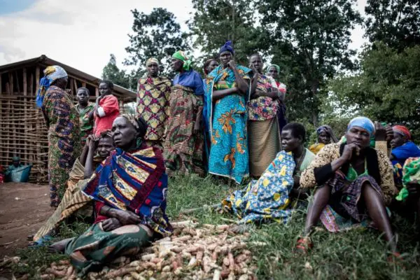 Des personnes déplacées internes dans un camp en Ituri.