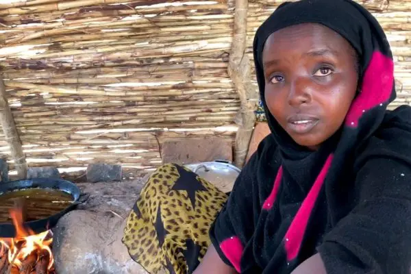 Zara, 30, at the Doholo refugee camp