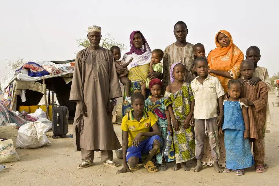 Des habitants de Damasak, une ville du nord-est du Nigéria, se trouvent dans un camp de réfugiés au Niger