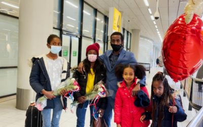 Donated airmiles help Eritrean father reunite with his daughters