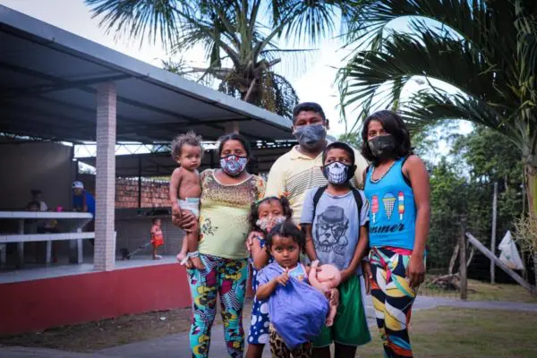 Venezuelan family at a UN shelter in Manaus.