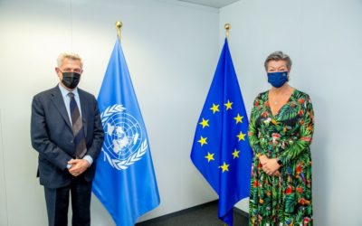 Opening Remarks by United Nations High Commissioner for Refugees, Filippo Grandi at joint press point with European Commissioner for Home Affairs, Ylva Johansson