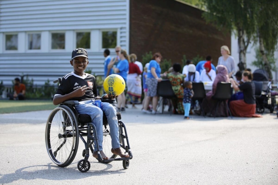 UNHCR Nordic and Baltic Countries co-organized a World Refugee Day event with young refugees from the Täby reception center in Stockholm, Sweden.