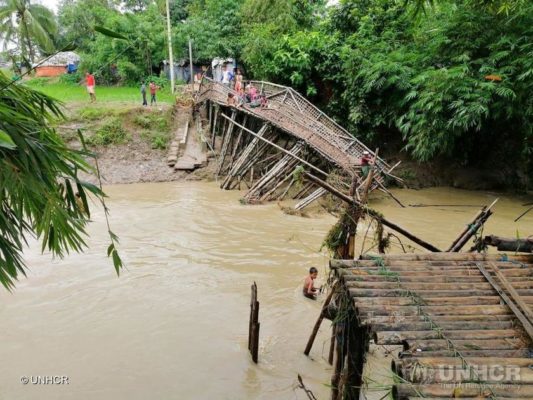 A bridge after a monsoon in Bangladesh