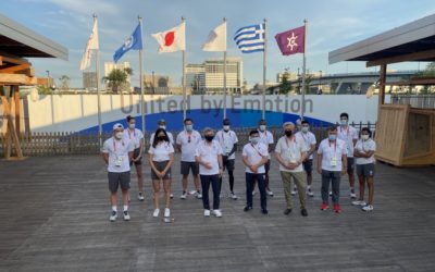 UN Refugee Agency’s Grandi celebrates the IOC Refugee Olympic Team athletes