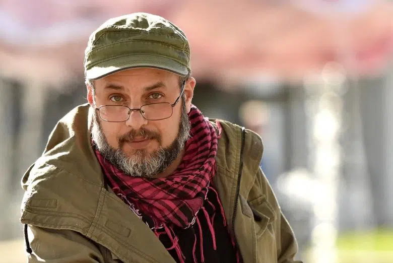 man looking at camera