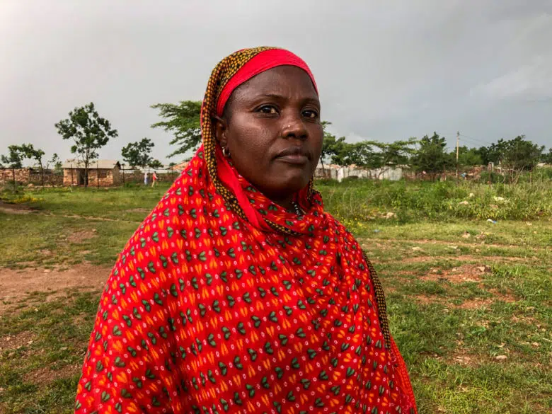 Eritrean refugee posing for the camera.